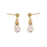 Moonstone & Pearl Droplet Earring