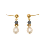 Sapphire & Pearl Droplet Earring